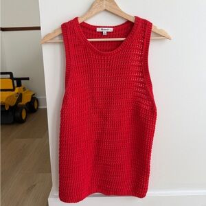 Madewell Red Sleeveless Sweater